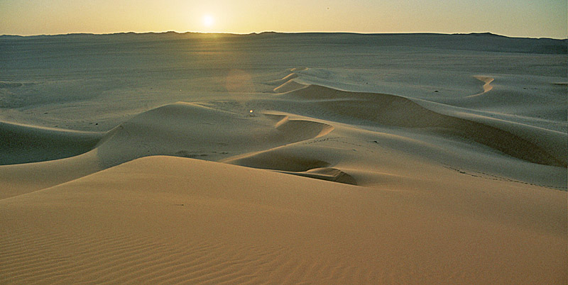 Tramonto sulle dune dell'Erg Ubari