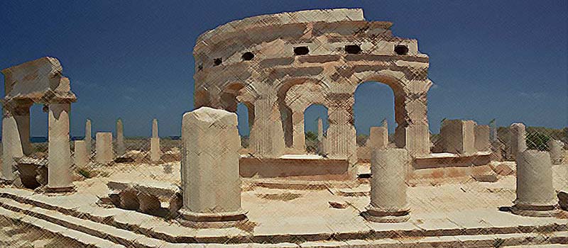 Leptis Magna, Padiglione Ottogonale del Mercato