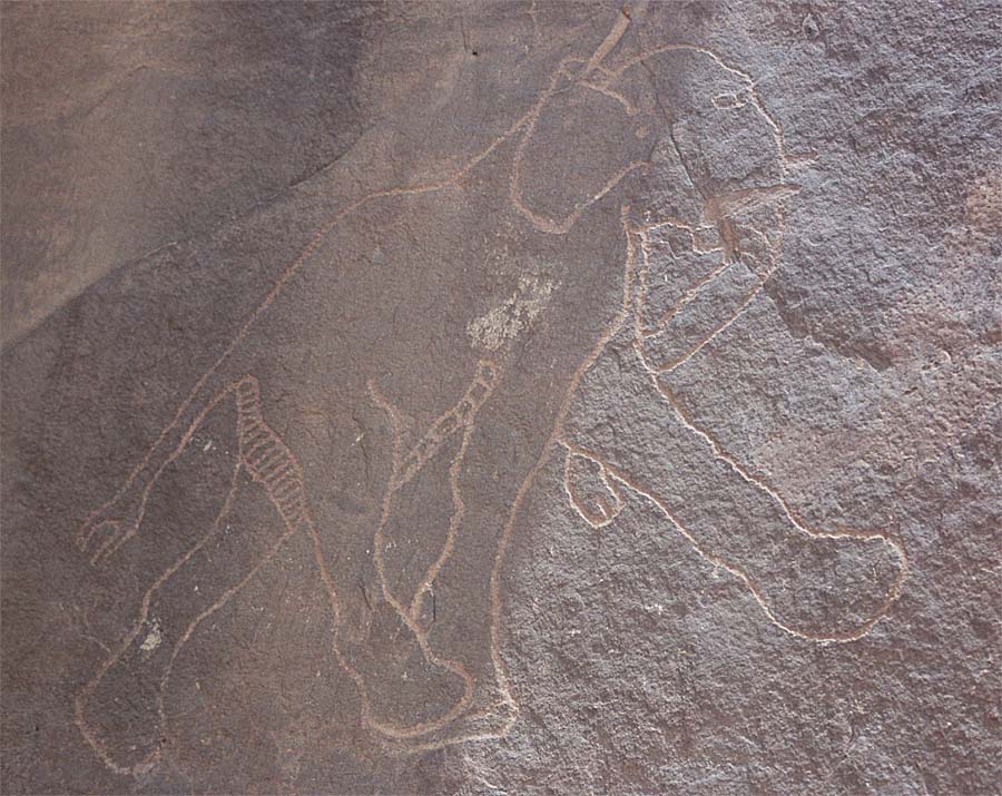Jebel Acacus - Periodo Teste Rotonde - Elefante, seleziona per ingrandire
