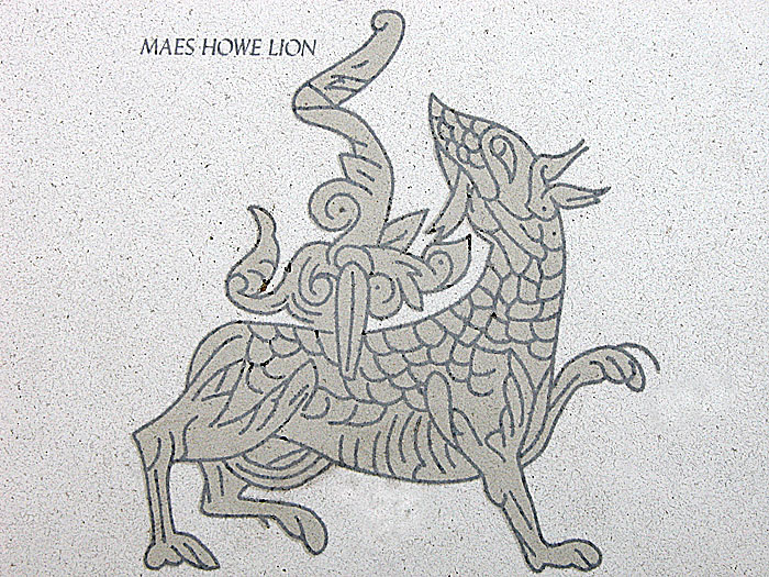 Maes Howe, il Leone, Orkney, seleziona per ingrandire